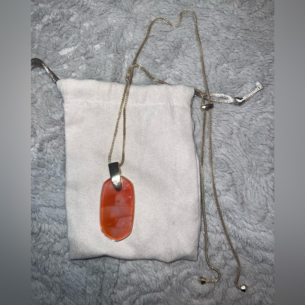 Kendra Scott Inez Necklace - Dichroic Glass with Gold Hardware